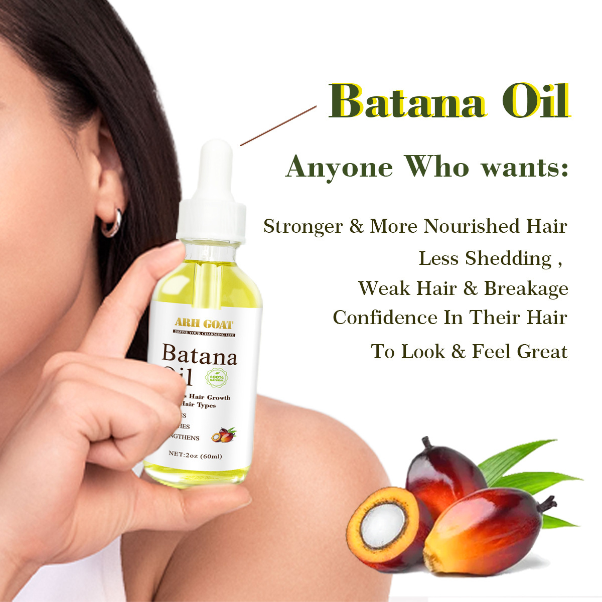 Pure Natural Ingredients Private Label Batana Oil for Hair Repair Create Your own 100% Natural Batana Oil Brand for Hair Growth