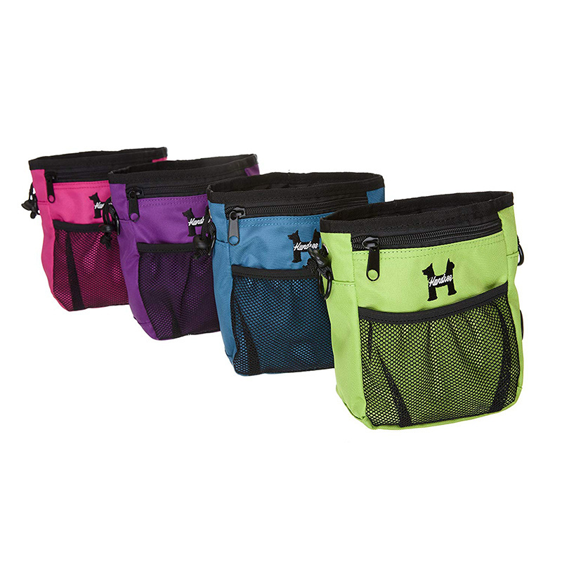 Dog treat bags treat training pouches for each size dogs with built-in poop bag dispenser waist and shoulder reflective straps