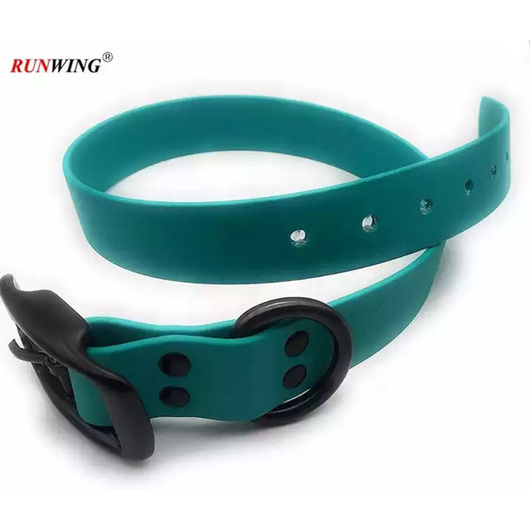 Pet Products Waterproof Silicone Dog Collar With Metal Buckle Adjustable TPU PVC Pet Collar For Small Medium Large Dogs