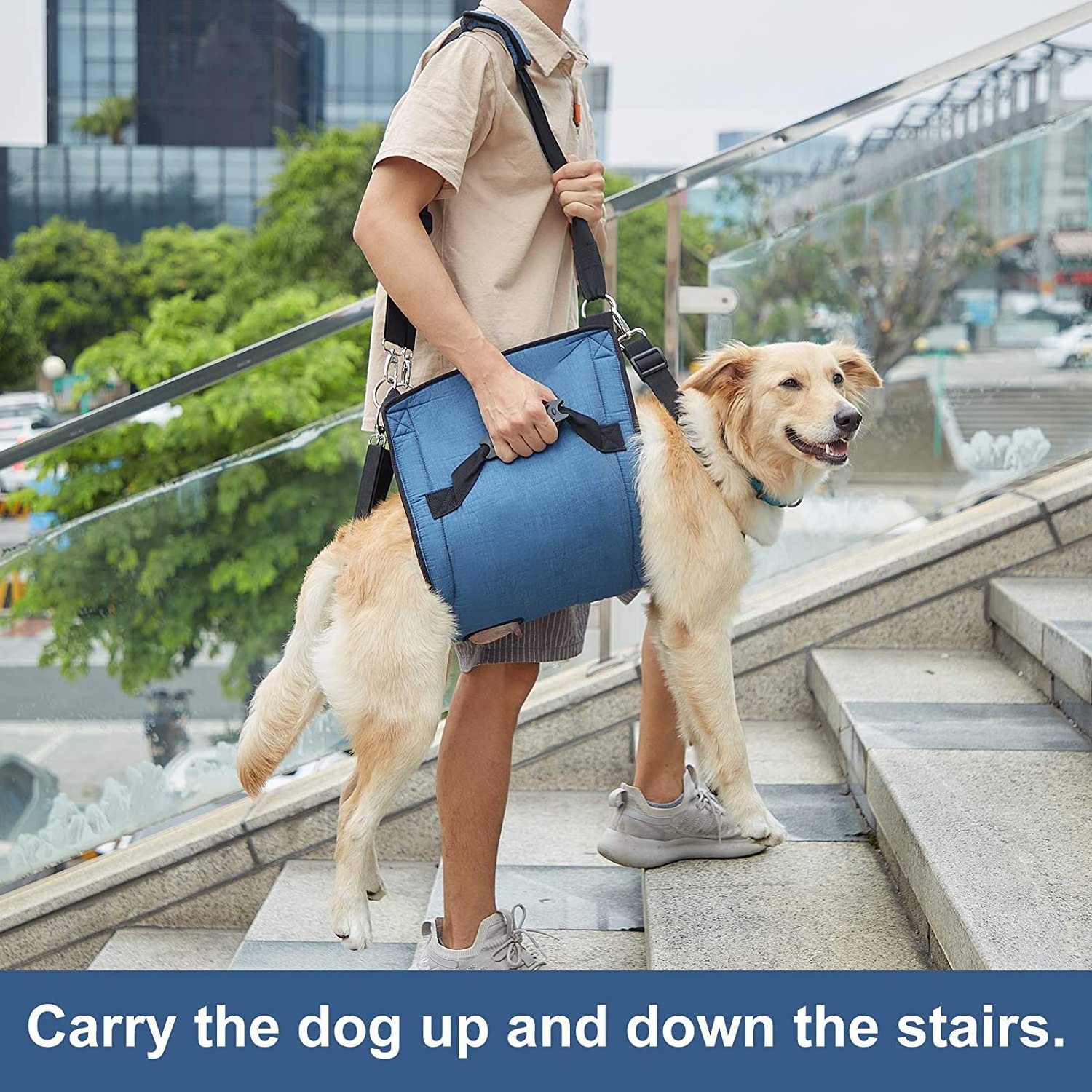 Dog Carry Sling,Dog Harness  Padded for Old, Disabled, Joint Injuries,  Arthritis, Dog Carrier for Senior Dogs Up  & Down Stair