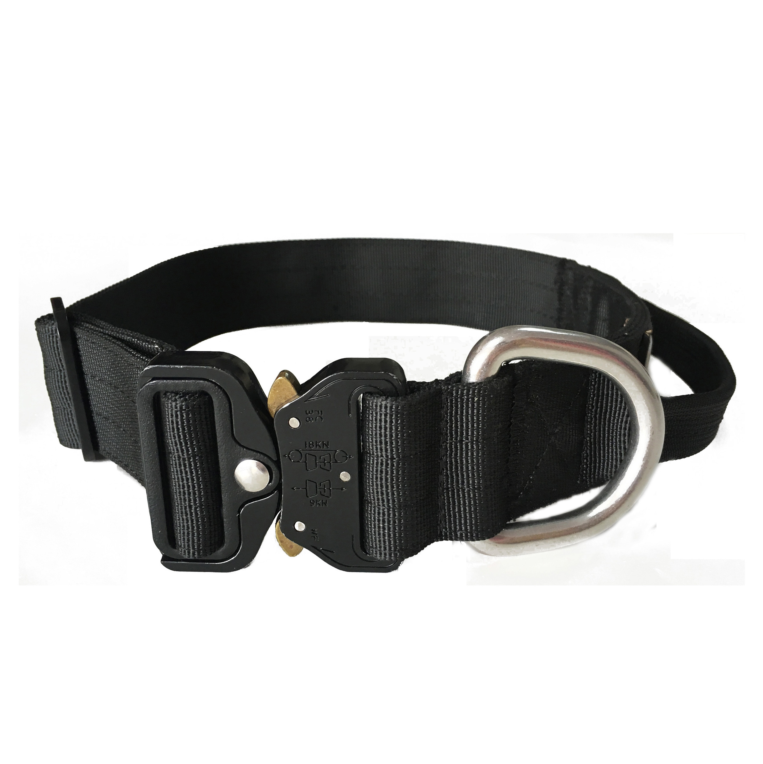 Heavy Duty Tactical Nylon Dog Collar,with Strong Stainless steel D-ring&Durable Quick Release Buckle