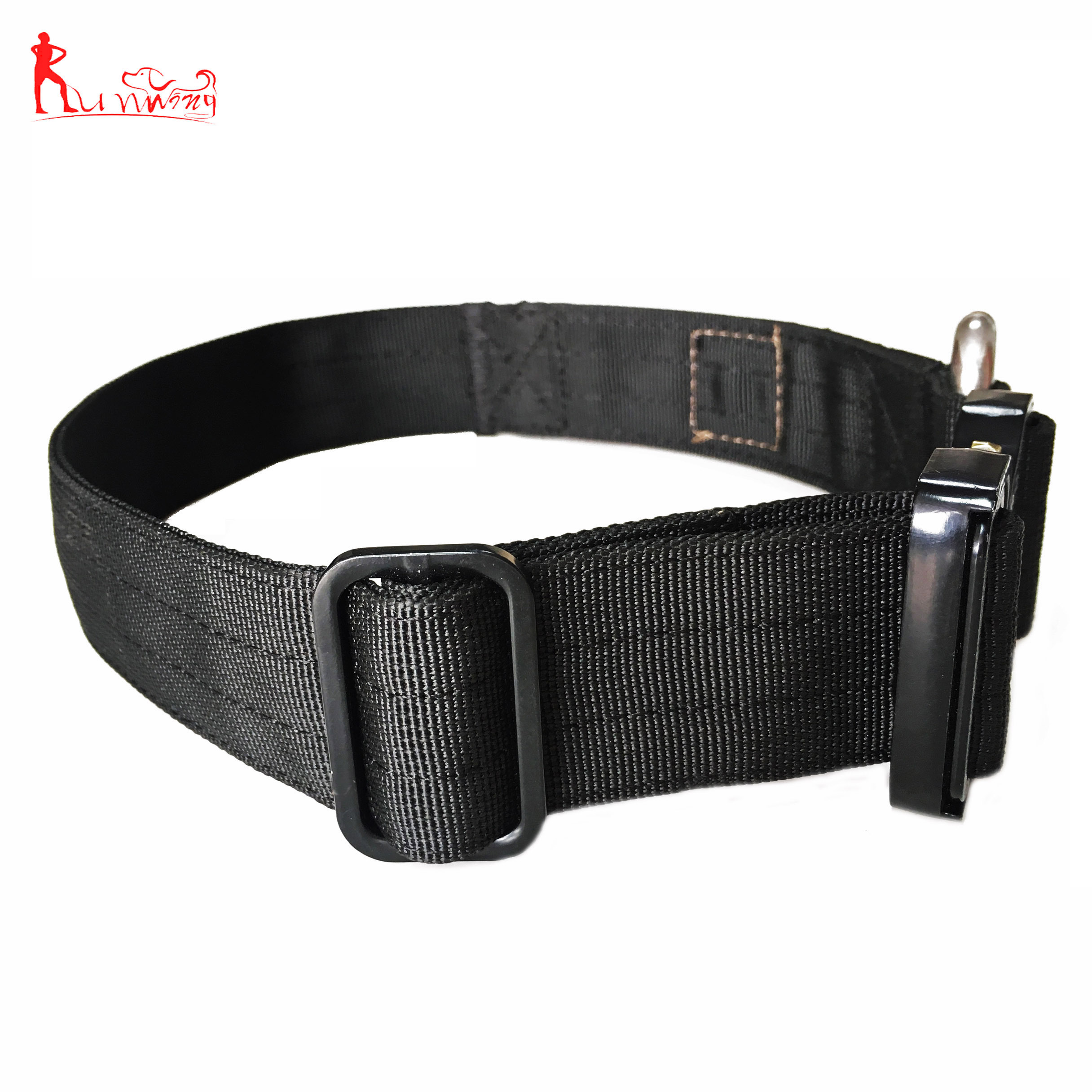 Heavy Duty Tactical Nylon Dog Collar,with Strong Stainless steel D-ring&Durable Quick Release Buckle