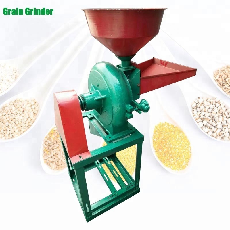 Electric or diesel industrial leaf corn herb rice husk groundnut wheat grain rice grinding machine