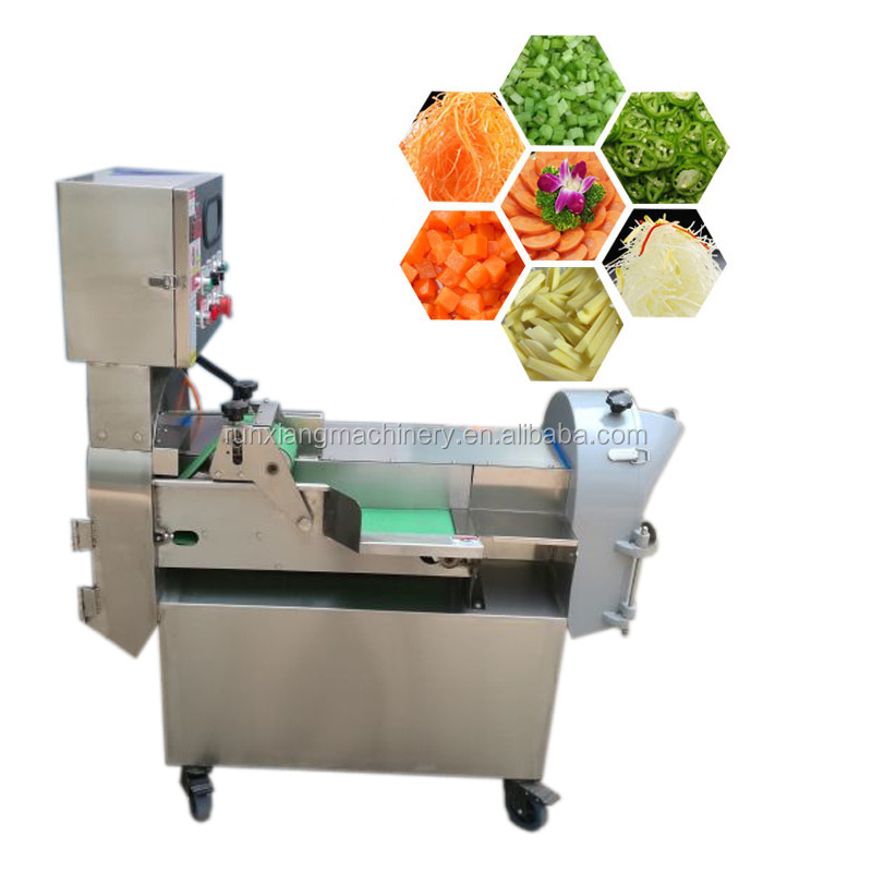 Automatic electric Stainless steel bell pepper potatoes vegetable crusher dicer cutter slicing machine