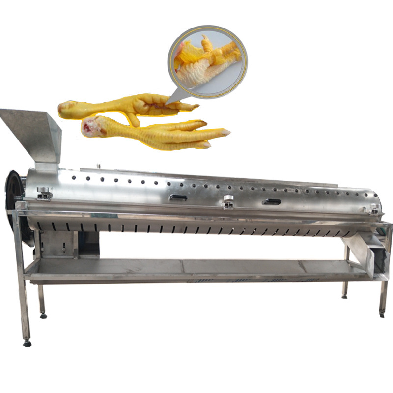 Automatic Chicken Feet Cleaning Blanching Peeling Cutting Machine Processing Line Chicken Feather Removal Machine