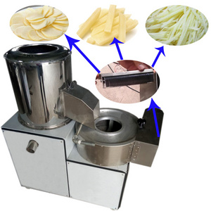 High Performance Potato Peeler And Slicer / Taro Peeler And Chipper / Potato Peeling And Slicing Machine