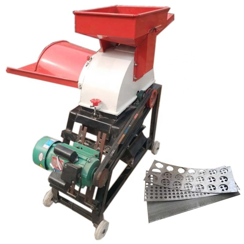 Animal corn cob stalks wheat grass crusher electric corn soybean wheat grain mill grinder