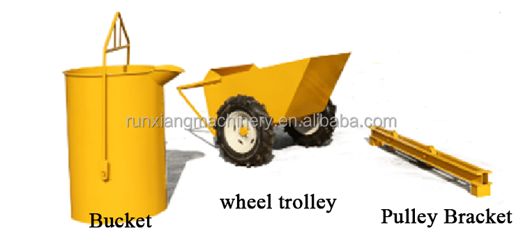 Auto concrete mixer 2 yard concrete mixer 800L diesel engine