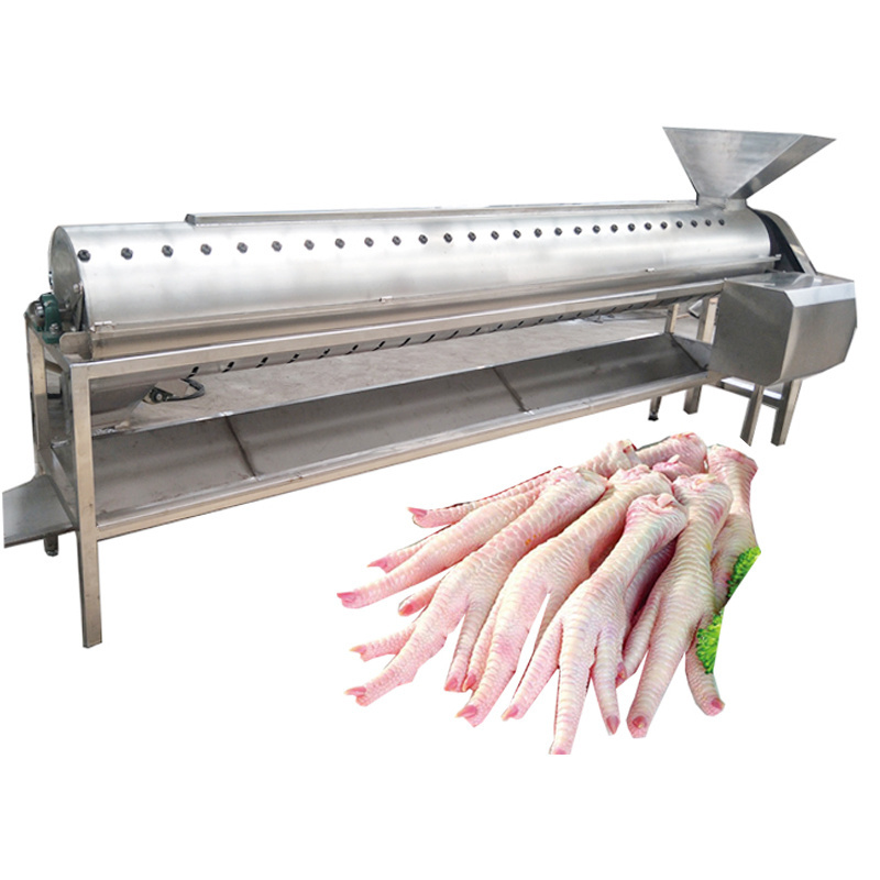 Automatic Chicken Feet Cleaning Blanching Peeling Cutting Machine Processing Line Chicken Feather Removal Machine