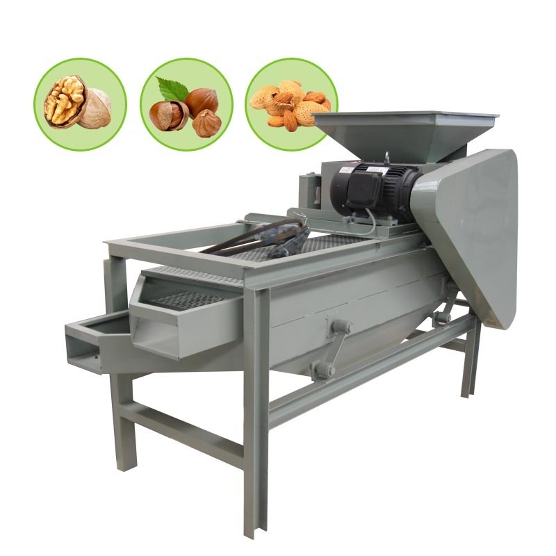 Hot Sale Hazelnut Pecan Nuts Dehulling Cracking Nut Huller Cracker Breaking Almond Shelling Machine almond cracking machine