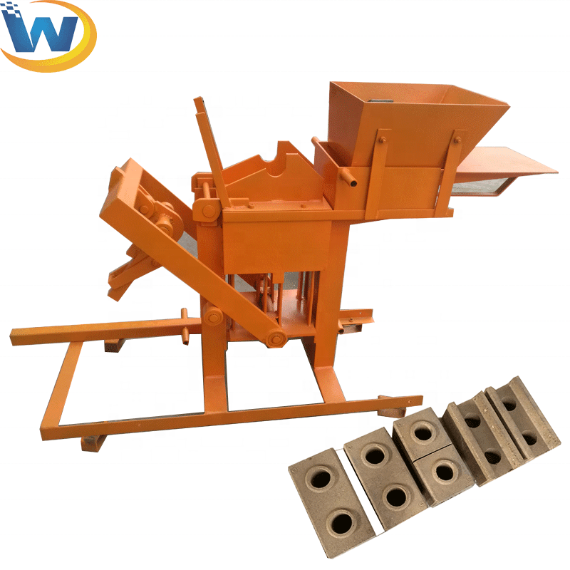 Diesel engine recycled plastic and sand mobile manual cement mud concrete cement block brick making machine