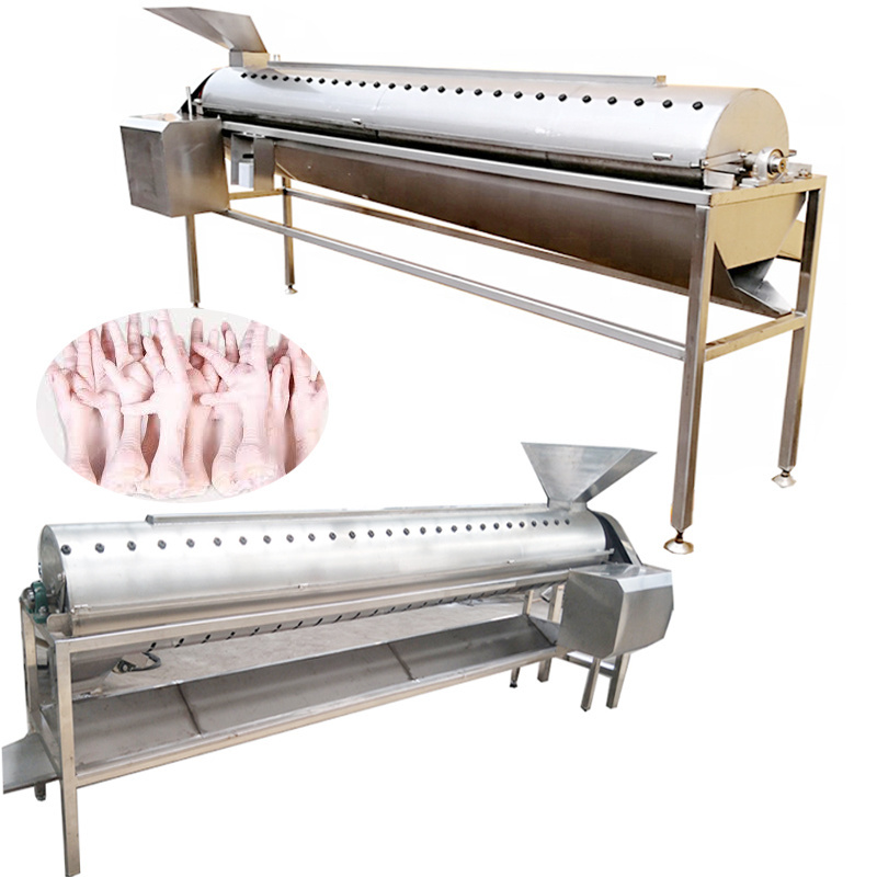 Automatic Chicken Feet Cleaning Blanching Peeling Cutting Machine Processing Line Chicken Feather Removal Machine