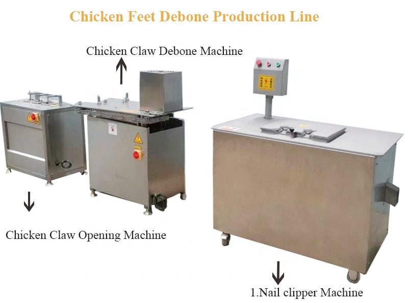 Chicken Feet Boneless Machine Chicken Feet Cut Machinery Chicken Foot Bone Removal Machine