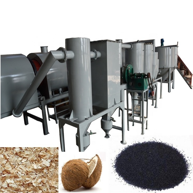 Sale Horizontal Rotary  Smokeless Wood Sawdust Biomass Charcoal Coal Air Flow Continuous Carbonization Furnace