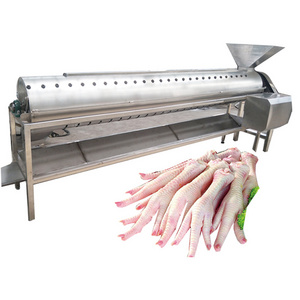 Automatic Chicken Feet Cleaning Blanching Peeling Cutting Machine Processing Line Chicken Feather Removal Machine