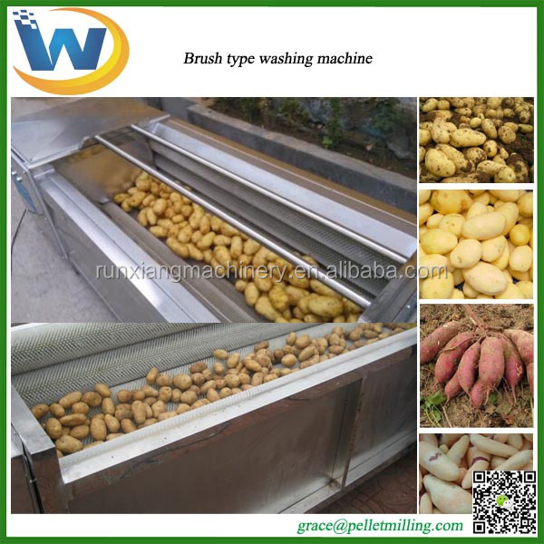 Automatic large scale stainless steel industrial sweet potato washing machine