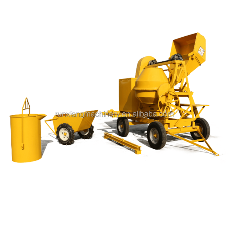 Auto concrete mixer 2 yard concrete mixer 800L diesel engine