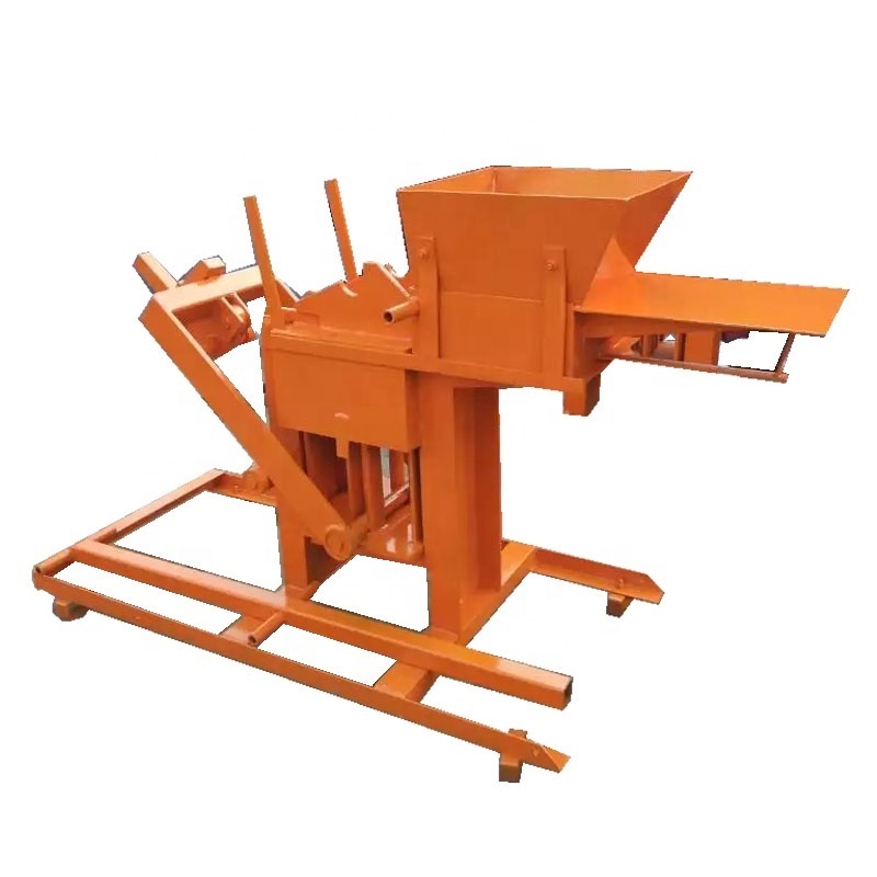 Diesel engine recycled plastic and sand mobile manual cement mud concrete cement block brick making machine