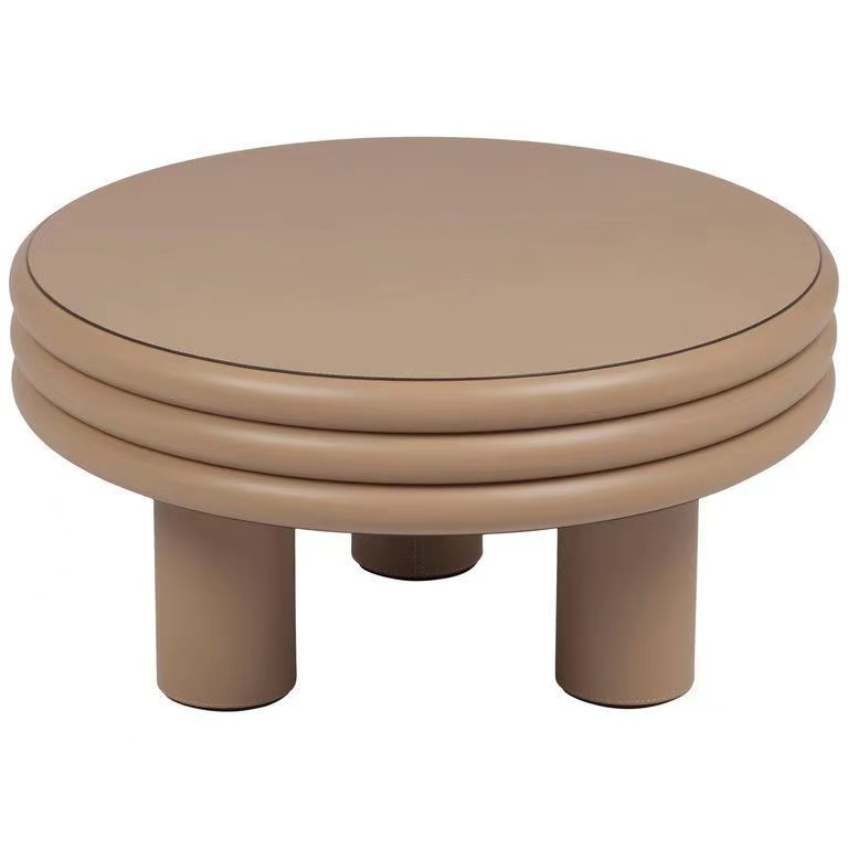 Simple Nordic Modern design side table round top fiberglass contemporary living room furniture scala coffee table