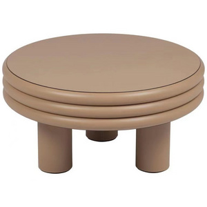 Simple Nordic Modern design side table round top fiberglass contemporary living room furniture scala coffee table