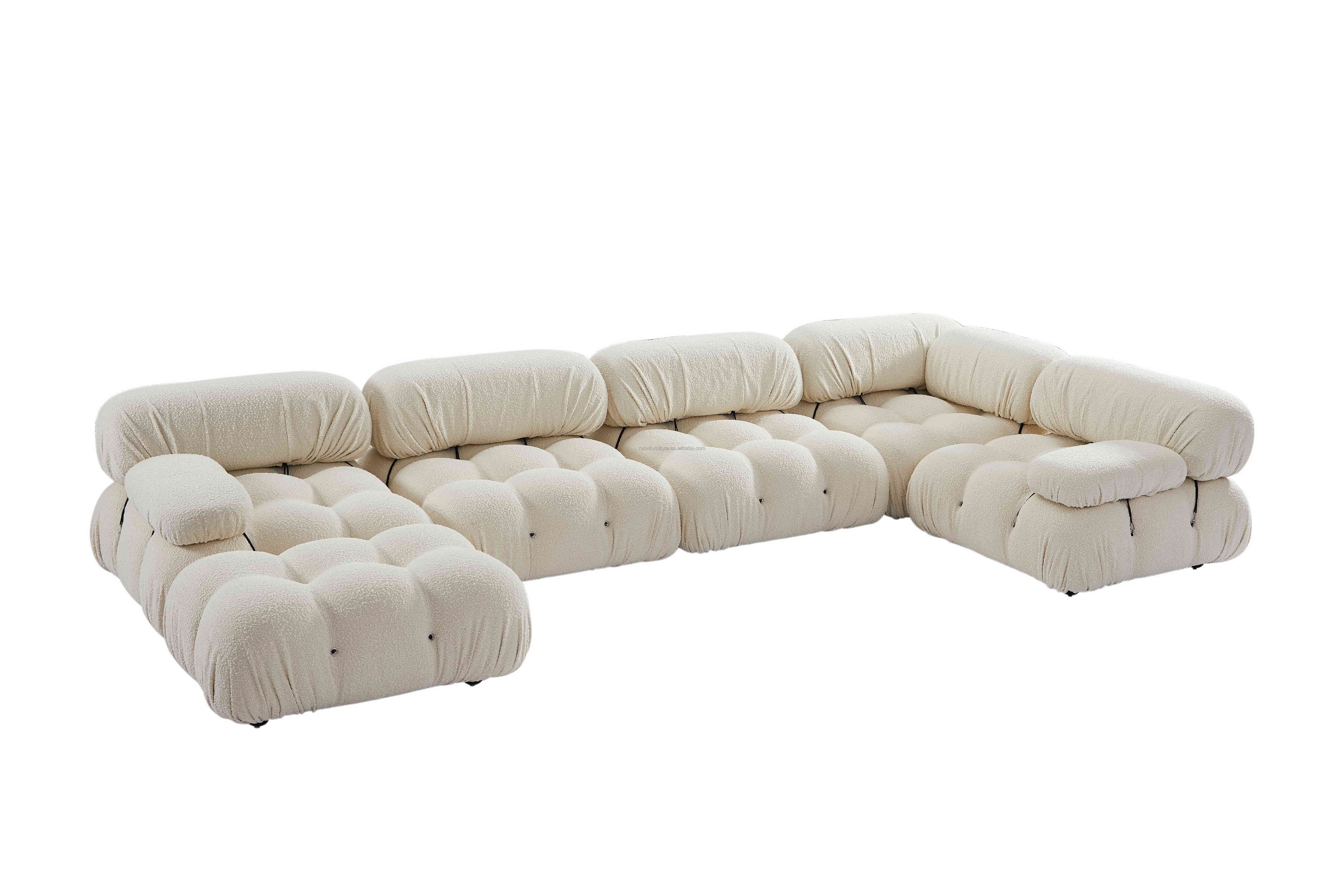 High Quality Sectional Sofa 3 Seater Boucle Fabric Sofa Set Living Room Leather couch home living room furniture