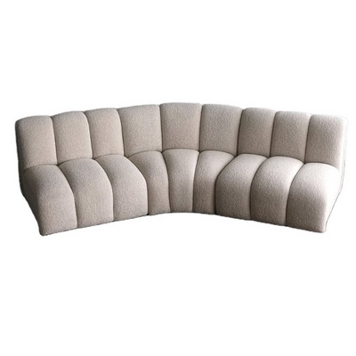 Runxi modern Channel Tufted modular Sofa  Belgium boucle sectional living room sofas sets bench settee loveseat home furniture