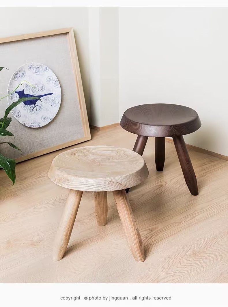 All Solid Wood Stool Creative Home Leisure Chair for Living Room Tea Table Shoe Rack Small Bench for Children- for Outdoor Use