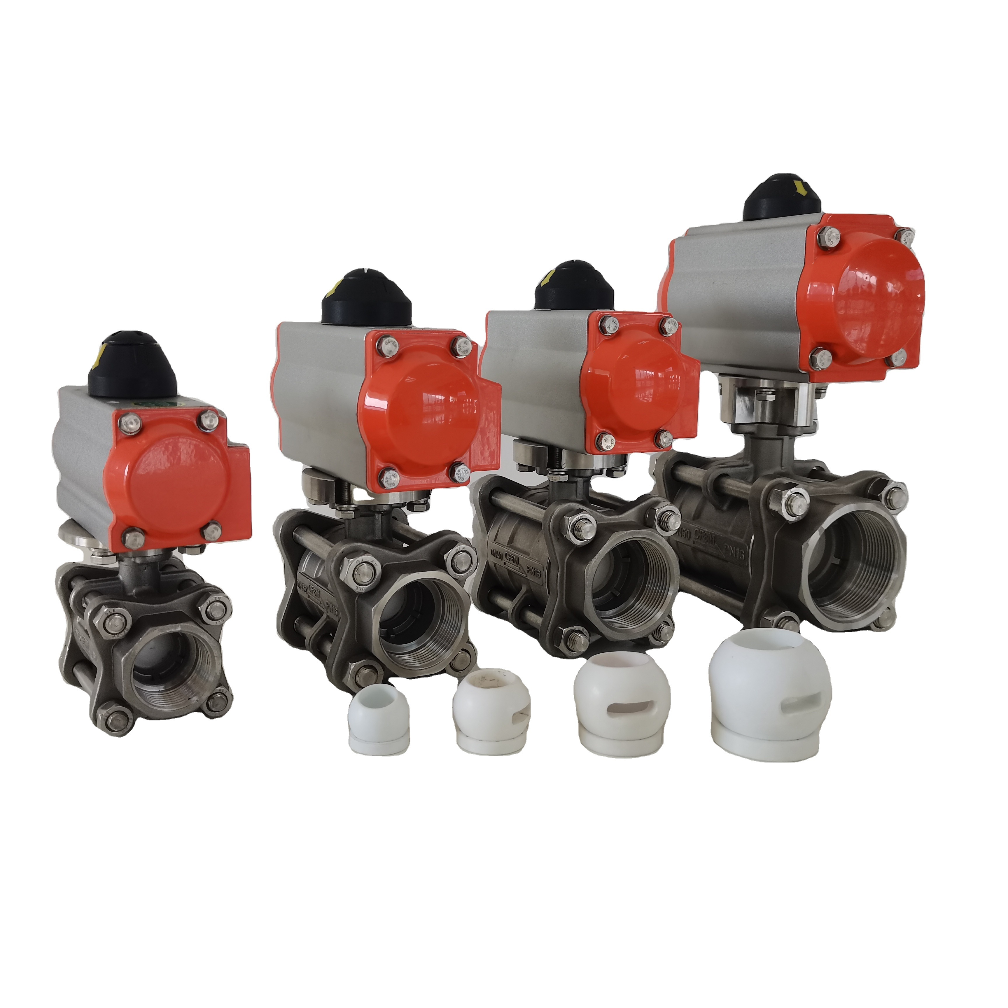 DN20/ 3/4'' Hard Sealing Ceramic Core Stainless Steel Pneumatic Ball Valve