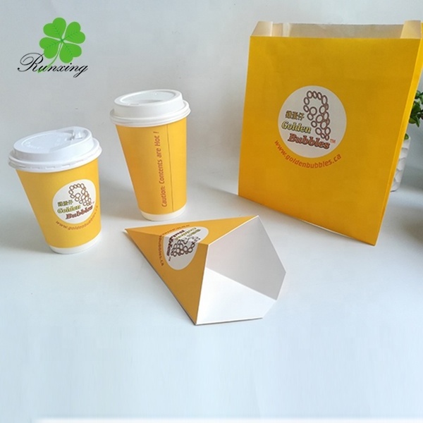 Runxing custom bubble egg waffle paper packaging High quality disposable hot food grade paperboard Ice cream packaging