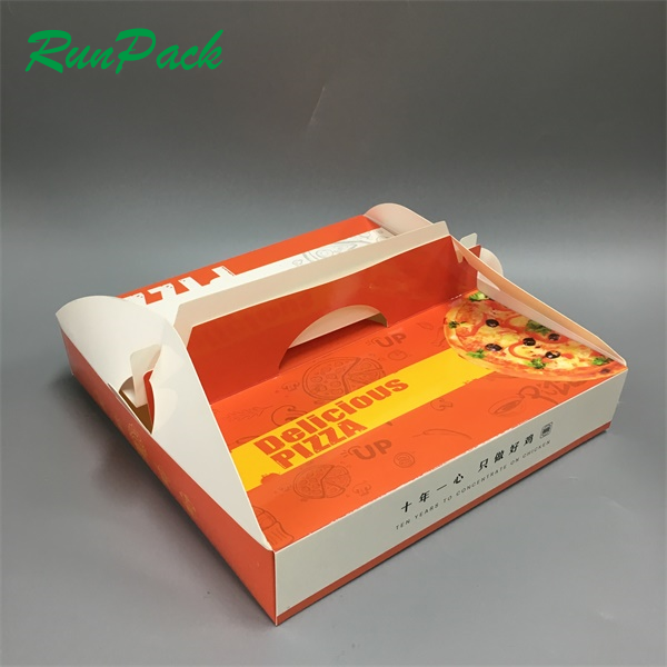 Personalized Deep All Size 9 10 11 12 14 18 Inch Corrugated Kraft Paper Fries Burger Pizza Packaging Boxes Carton