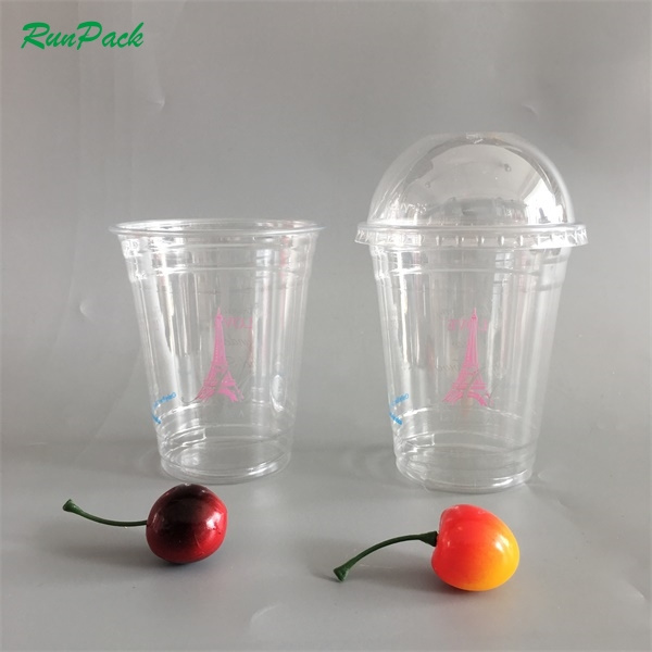 High Quality Custom logo Bubble tea cup 16oz 500ml 24oz 700ml U Shape plastic cup with lid Thick smoothie milk tea boba cup