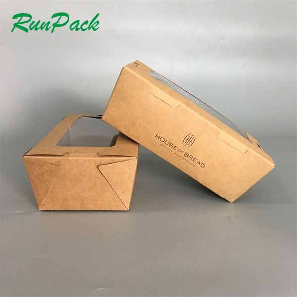 restaurant printed paper box disposable takeaway fast food packaging box lunch box disposable