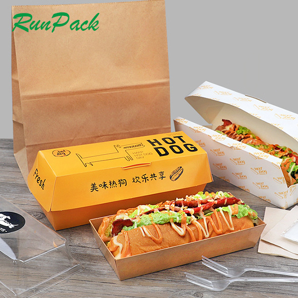 Custom Chip French Fries Hot Dog Fried Chicken Hamburger Packaging Burger Box