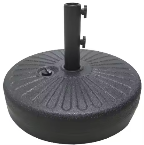 Most Popular 22L mid-column Parasol Umbrella Resin Base Plastic Round Parasol Water Filled umbrella base