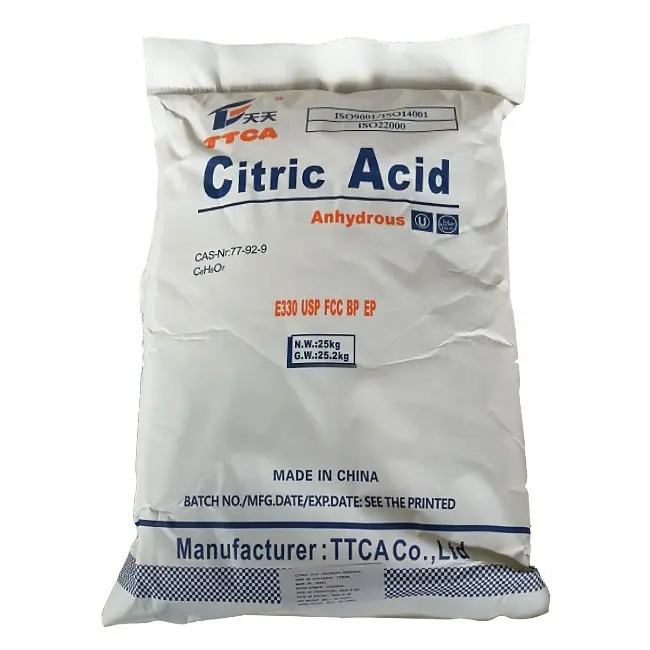 Manufacturer Quality 8-40/8-80mesh Citric Acid Monohydrate/30-100mesh Citric Acid Anhydrous