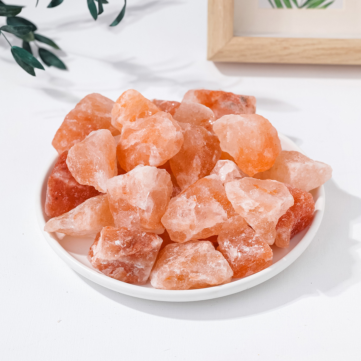 Wholesale Natural Orange Salt Stone Fragrance Stone  Aromatherapy Crystal Himalayan Orange Salt Block Rose Salt Original stone