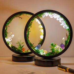 wholesale Natural  forest round crystal lamp crystal heal stone night light  can be customized Christmas Children's Gifts