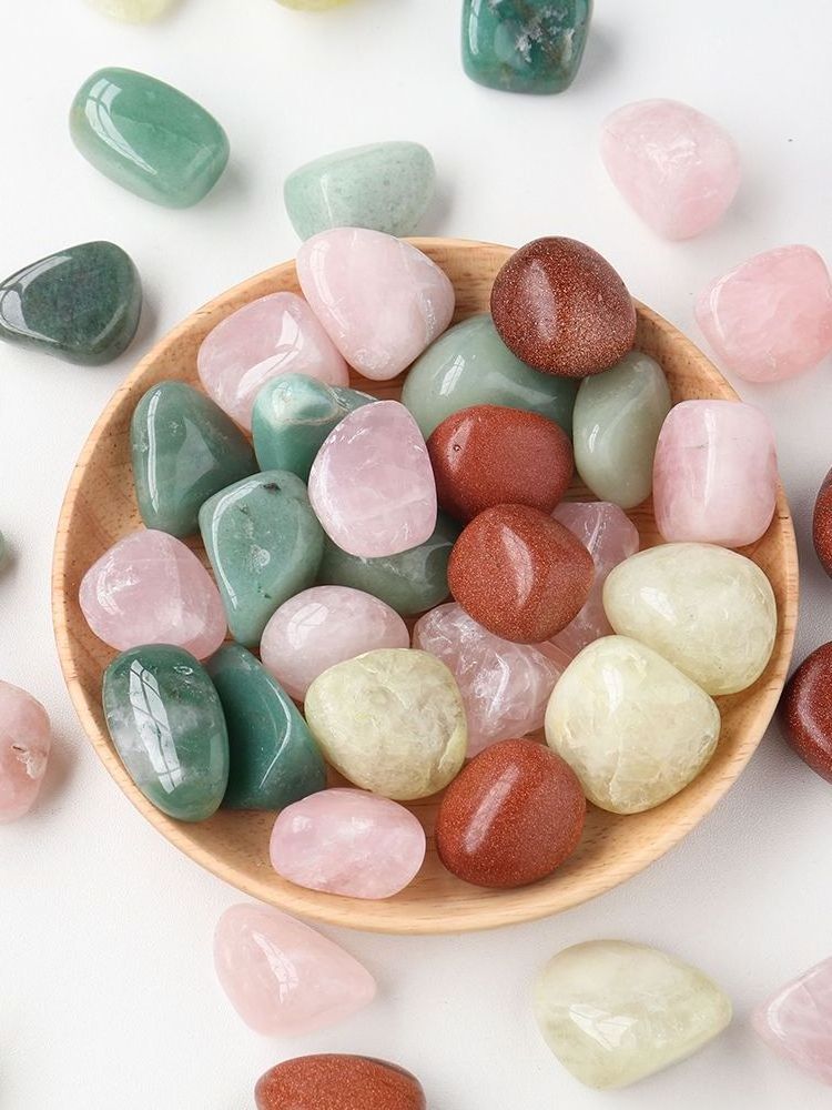 Wholesale Rolling Stone Natural Crystal Healing Stones Tumbled Stones For Home Decoration