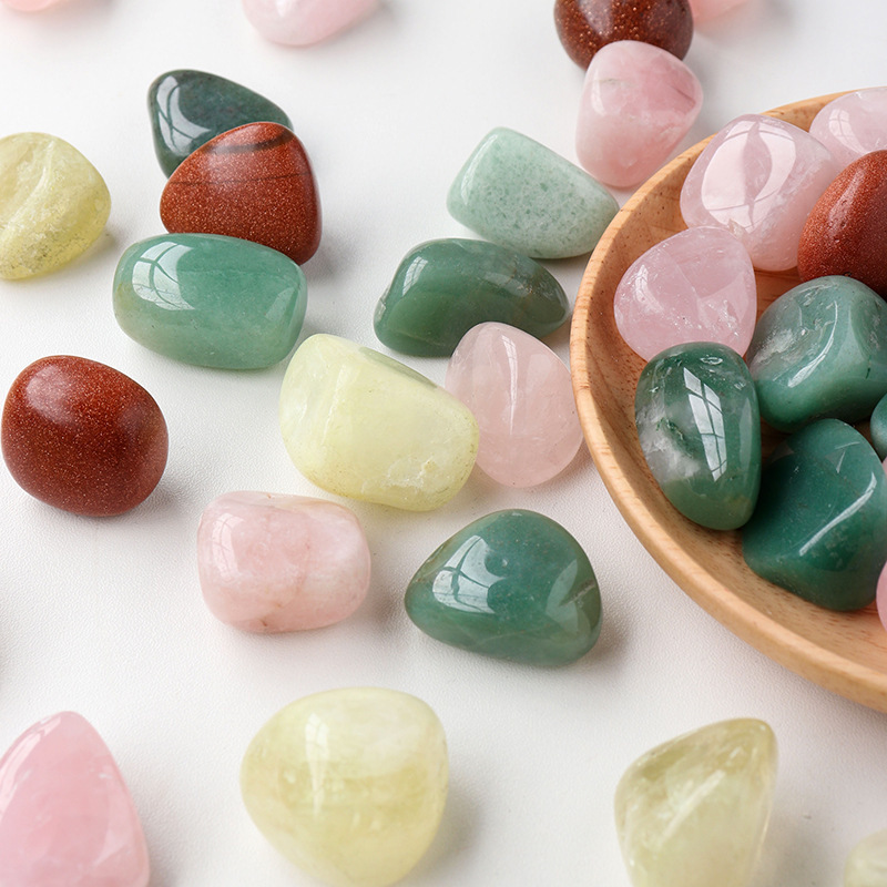 Wholesale Rolling Stone Natural Crystal Healing Stones Tumbled Stones For Home Decoration