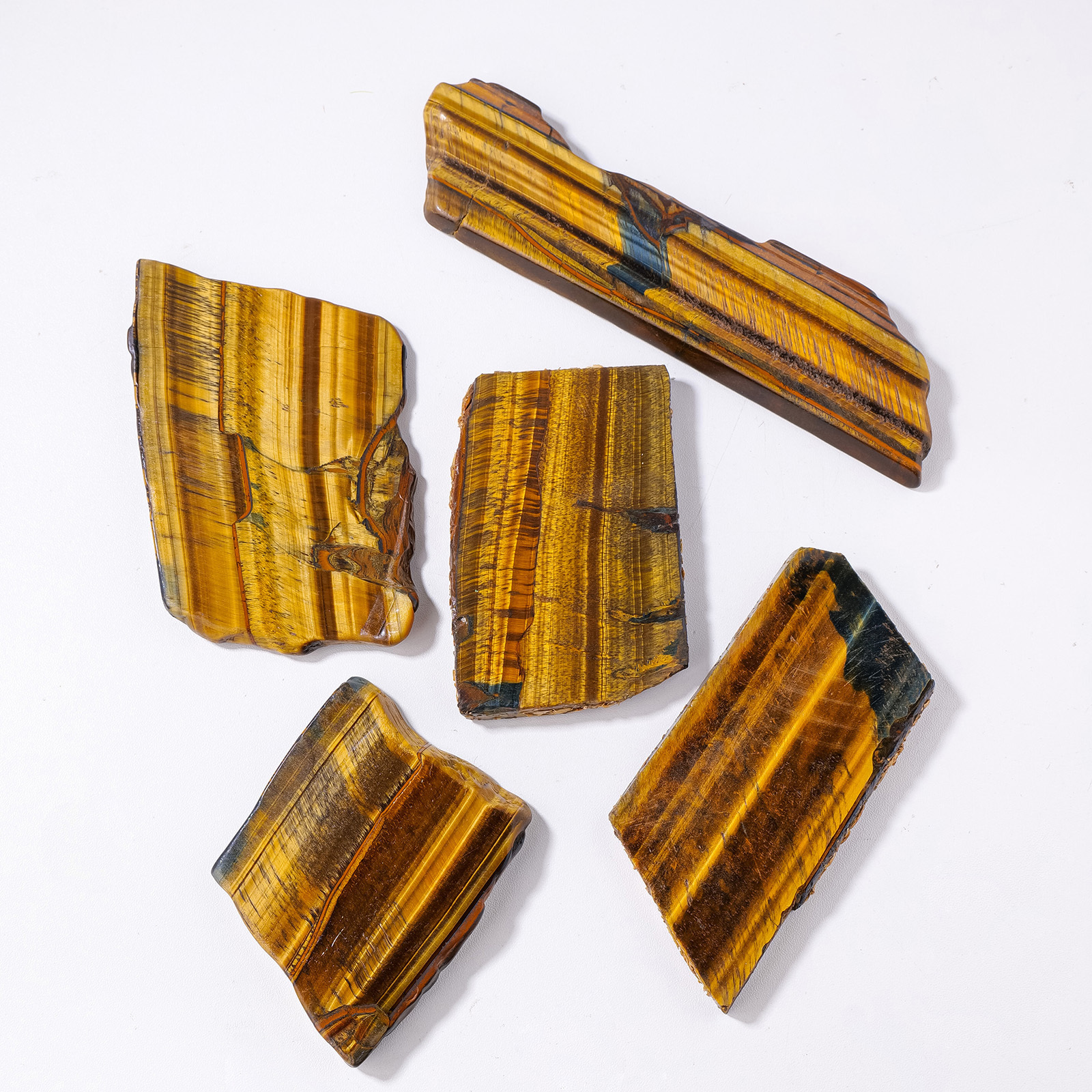 Hot Sale Natural Crystal Slice Reki Bulk Raw Gemstone Yellow Tiger Eye Slice for Decoration