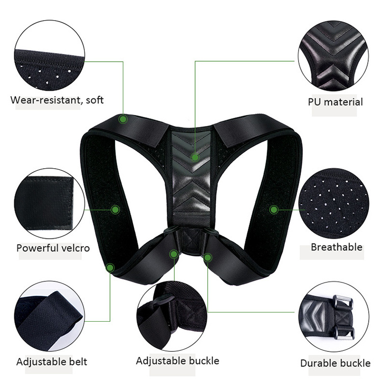 Adjustable Comfortable Clavicle Brace and Back Posture Corrector for men and women