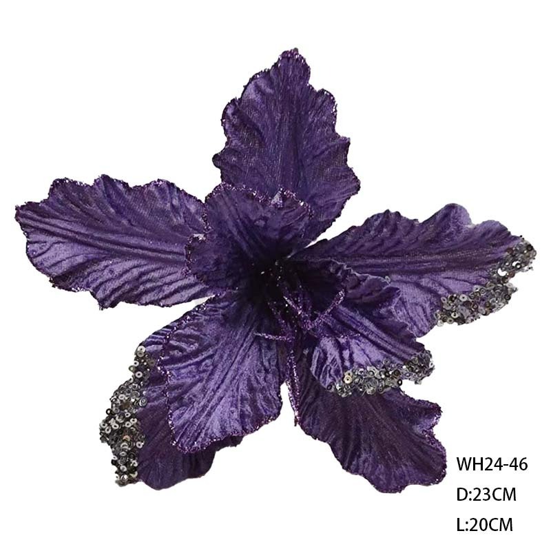 Wholesale Custom poinsettia artificial flowers stem Christmas Floral picks