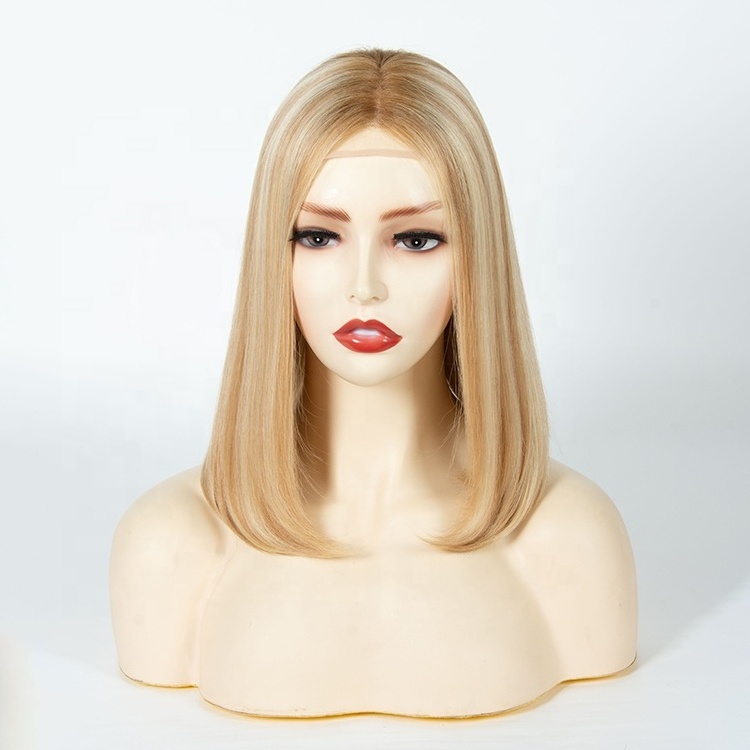 Pixie Wigs Highlights Short Human Hair Wigs For White Women Balayaga Blonde Bob Cuticle Aligned Raw Virgin European Hair Wig