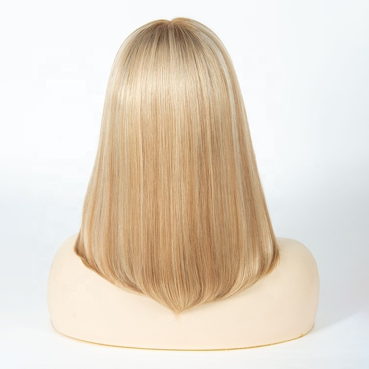 Pixie Wigs Highlights Short Human Hair Wigs For White Women Balayaga Blonde Bob Cuticle Aligned Raw Virgin European Hair Wig