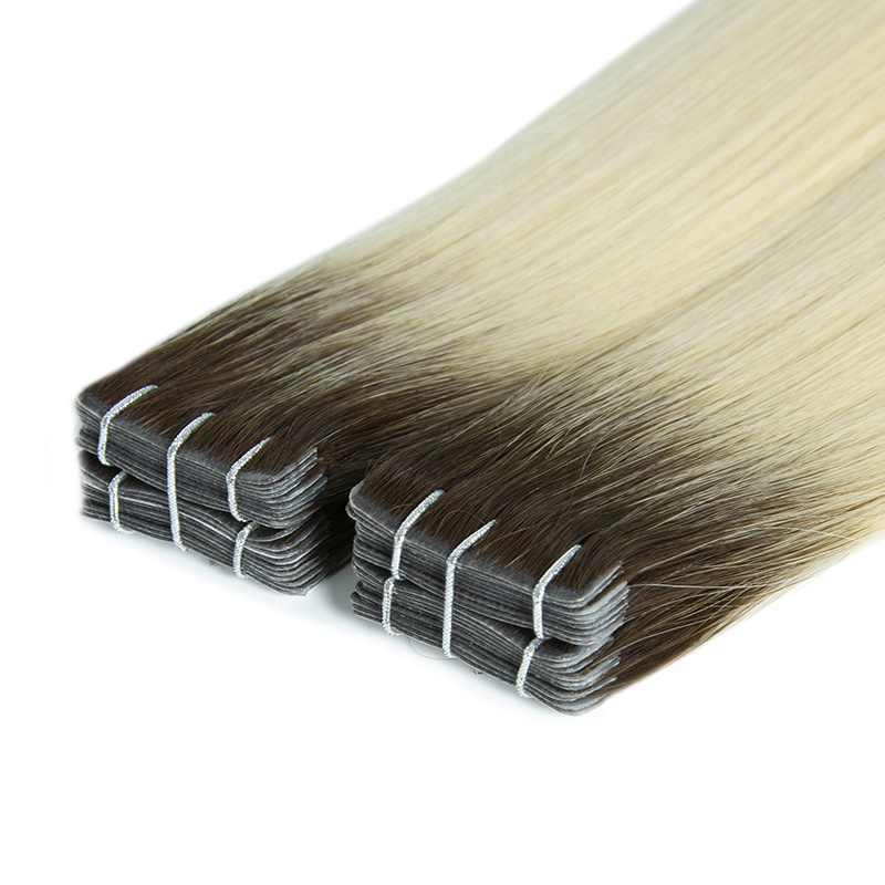 Factory Direct Injected Tape In Hair 100% virgin Human Hair Invisible Tape In Hair Extensions double drawn Russian hai