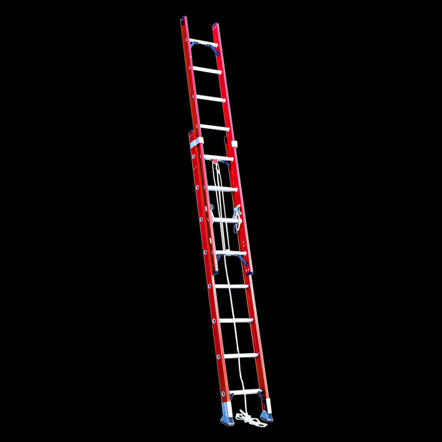 EN131 Fiberglass Aluminum Telescopic Extension Ladder Fiberglass 40ft