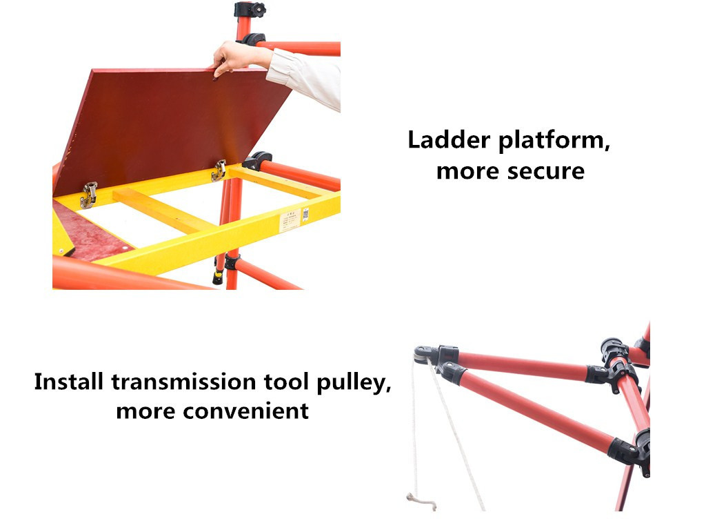 2m~6m Platform Height Insulated Scaffolding Fiberglass Scaffold with Plank