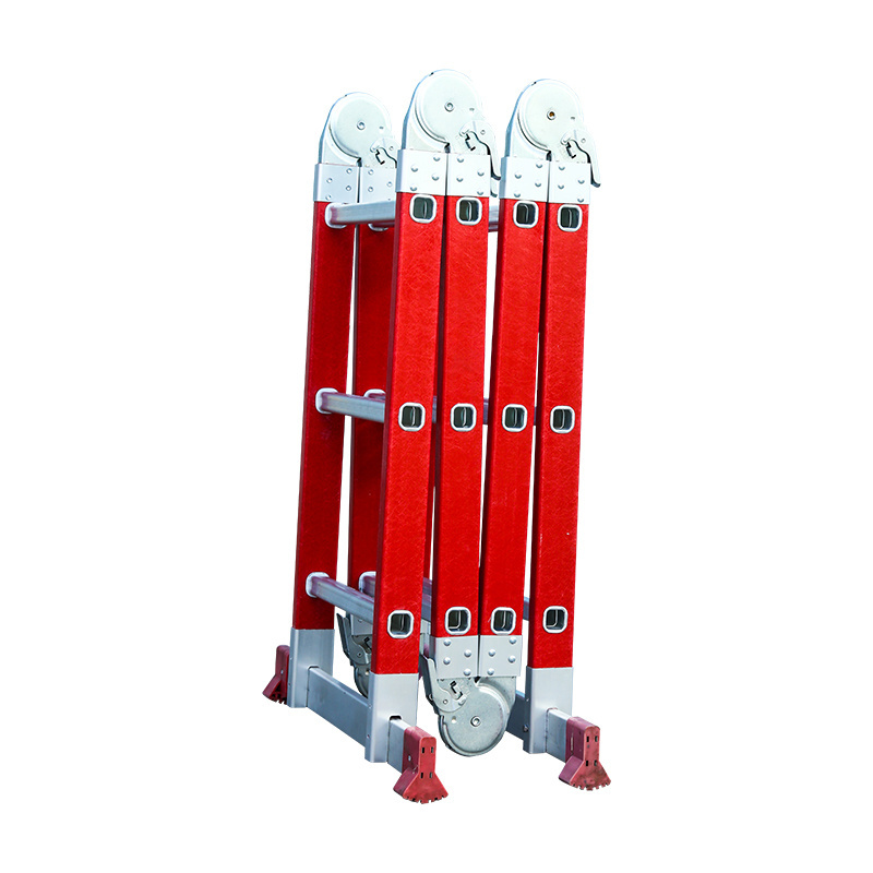 EN 131 Big Hinges Fiberglass FRP Multi-purpose Combination Folding Step Ladder