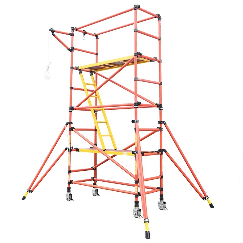 3m - 10m Platform Height Insulated Scaffold Fiberglass Scaffold with Plank