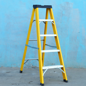 EN131 CE fiberglass FRP escalera easy 3step 4step 4m 5m dielectric folding easy store step ladder